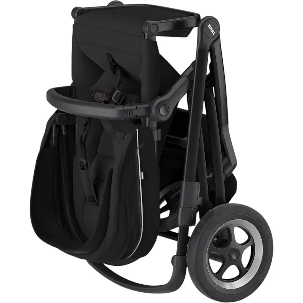 Дитяча коляска Thule Sleek Midnight Black on Black з люлькою (TH 11000026) - фото 4