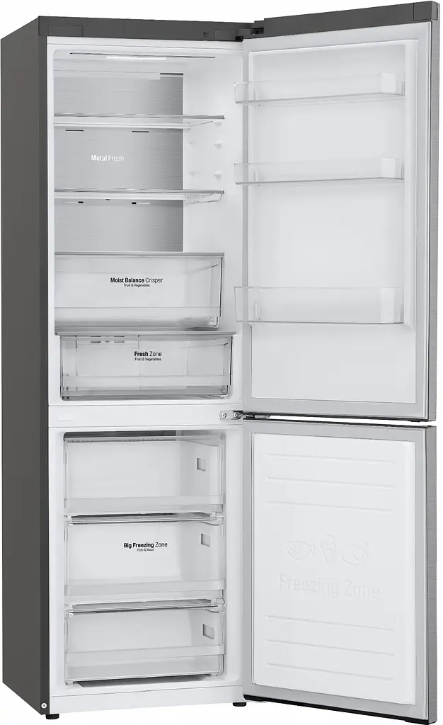 Холодильник з нижньою морозильною камерою LG GA-B459SMQM Платиново-сріблястий (GA-B459SMQM) - фото 6