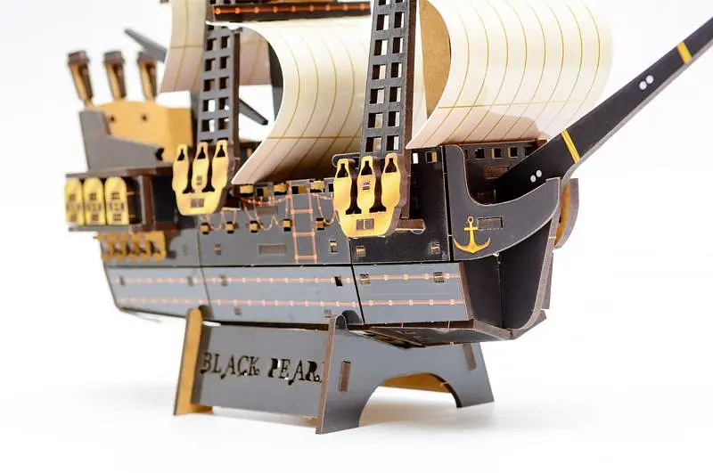 Дерев'яний 3D конструктор "Піратський корабель" Puz-00928 р. 34 x 27 x 9см PuzzleOk - фото 6