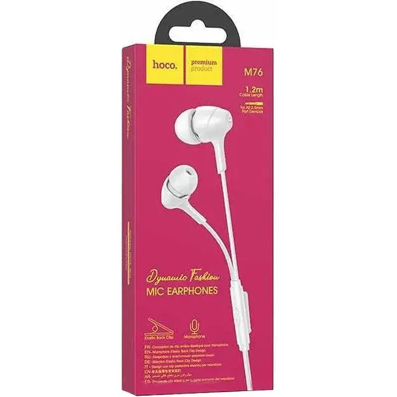 HF Hoco M76 White + mic + button call answering - фото 5