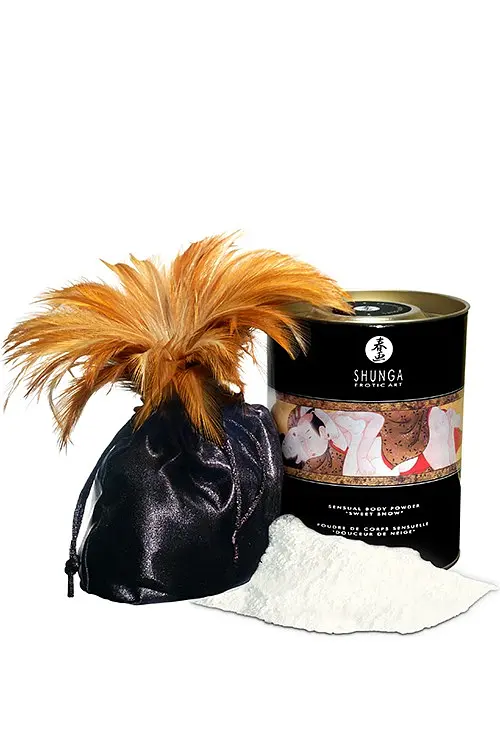 Пудра для оральних ласк, 225 г (полуниця) Shunga Sweet Snow Body Powder Sparkling Strawberry Wine - фото 3