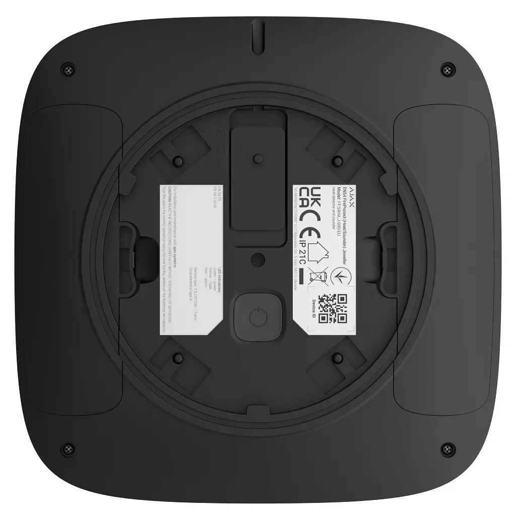 Датчик диму Ajax EN54 FireProtect Heat/Sounder black - фото 7