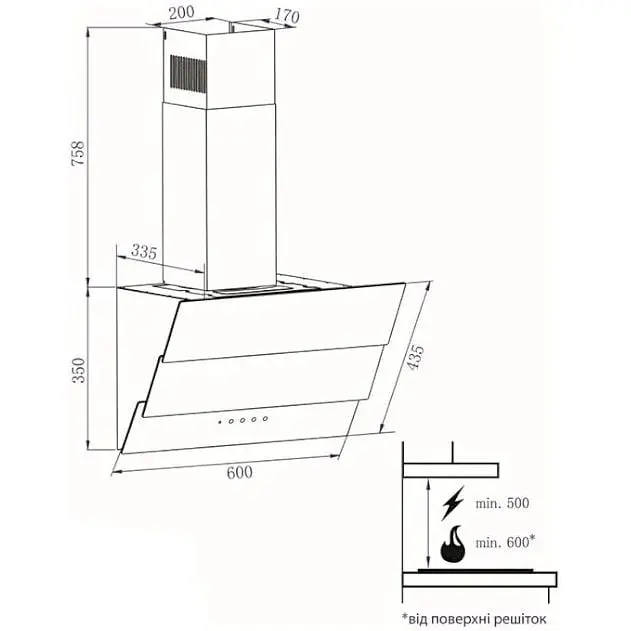 Вытяжка Minola HVS 6682 BL 1000 LED наклонная - фото 4
