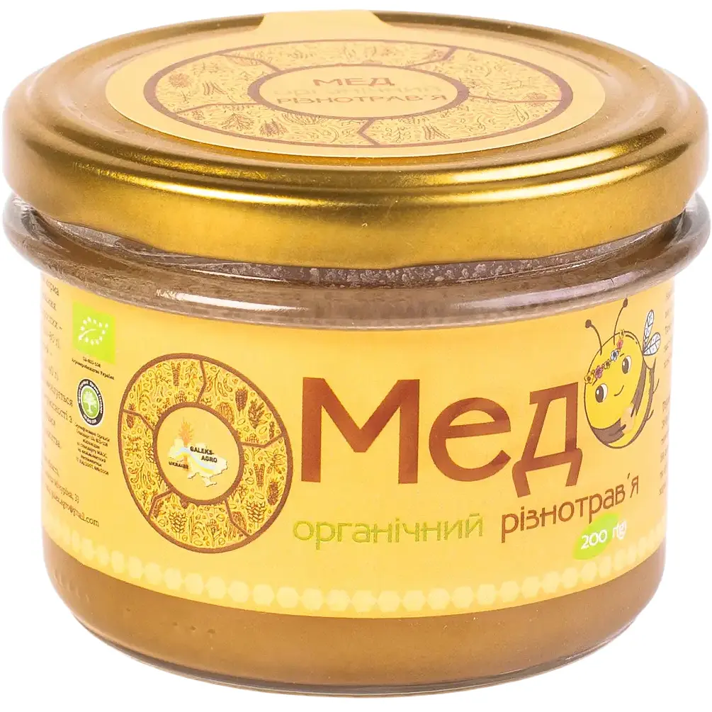 Мед різнотрав'я Galeks-Agro органічний 200 г