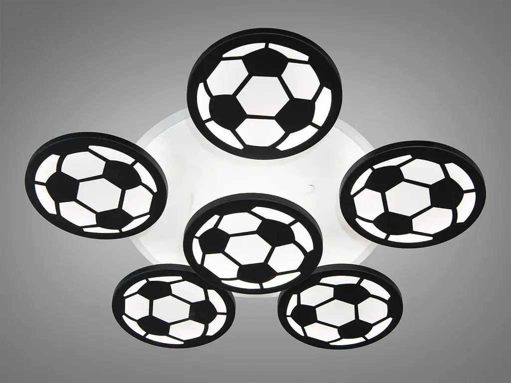 Люстра стельова LED Diasha 8065/5+1BK, 105W, 4100K, чорний акрил, сучасний стиль для дитячої та офісу - фото 3