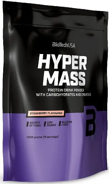 Гейнер з Вуглеводами та Креатином Muscle Mass - 1000 г