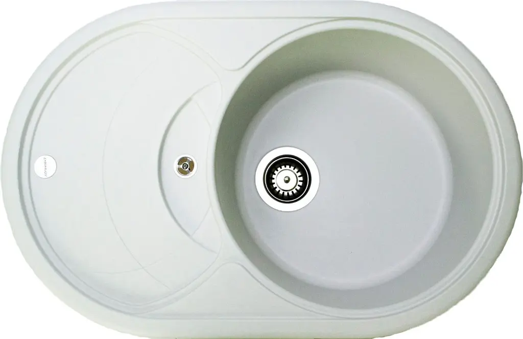 Кухонна мийка Adamant SHELL біла 770x495x200 мм, з крилом 77 см - фото 3