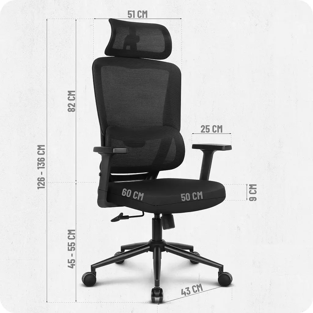 Кресло офисное Cabro C506 Black ткань - фото 9