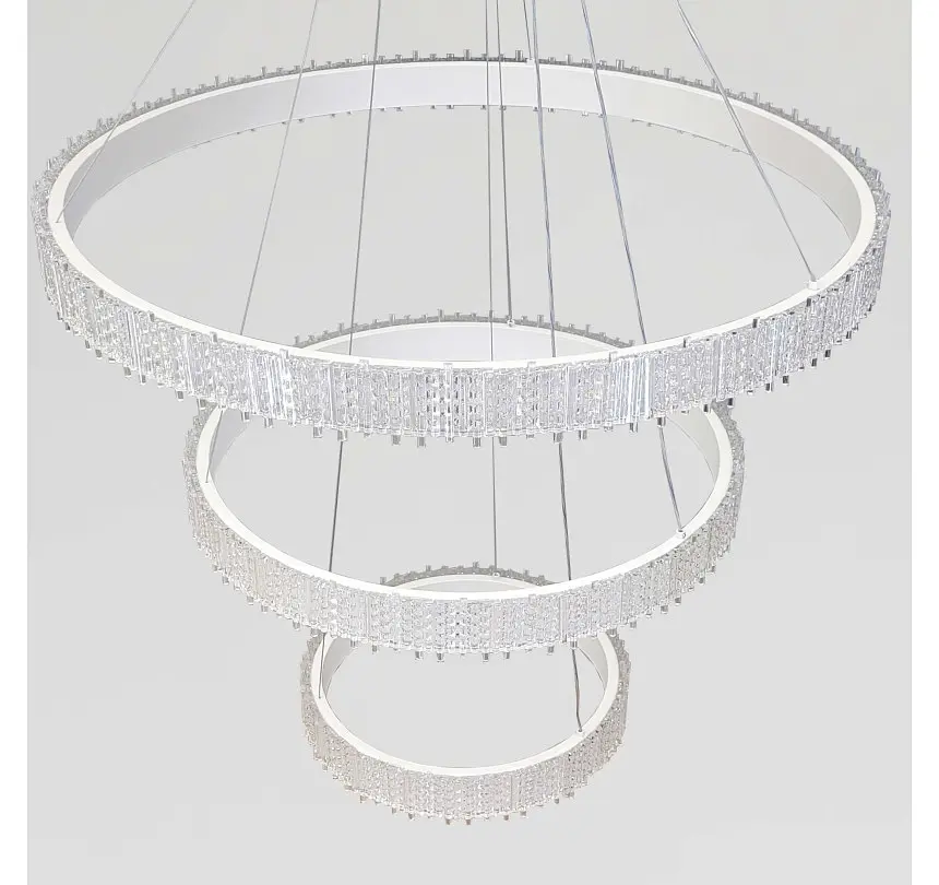 Світлодіодна підвісна люстра Artlight WG5129/80+60+40WH, 105 Вт, біла - фото 6