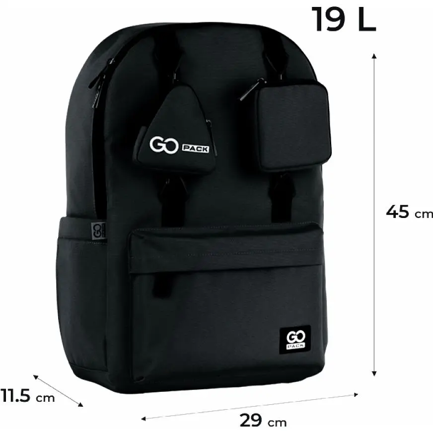 Рюкзак GoPack Education Teens 178 чорний (GO25-178L-1) - фото 3