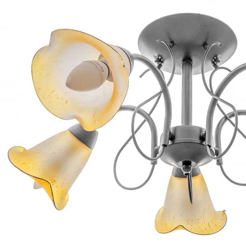 Люстра потолочная Brille в спальню E14 40W BR (LK-574C/5) - фото 4