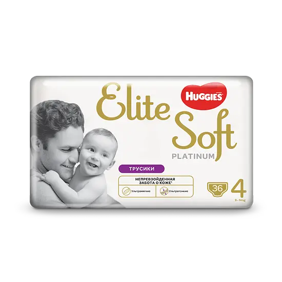 Підгузки-трусики Huggies Elite Soft Platinum 4 (9-14 кг), 36 шт. (824046) - фото 2