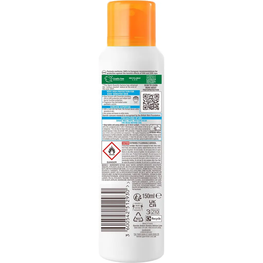Сонцезахисний спрей-міст для дітей Garnier Ambre Solaire Kids, SPF 50+, 150 мл - фото 2