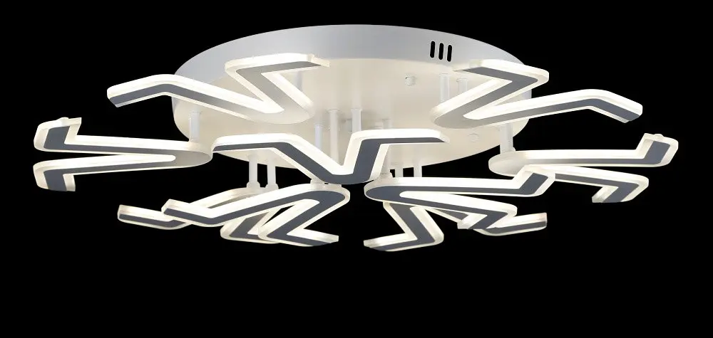 Люстра стельова LED Splendid Ray LK55/9, 360W, білий, сучасний стиль з пультом - фото 4