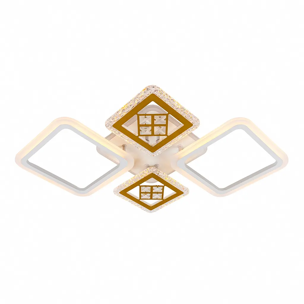 Люстра світлодіодна Valeso V K39930-2+2+1 WT+gold з пультом - фото 6