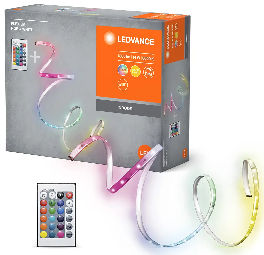 Стрічка світлодіодна FLEX 14W 1300Lm 5M RGB 3000K RC LEDVANCE osv0002206 - фото 1