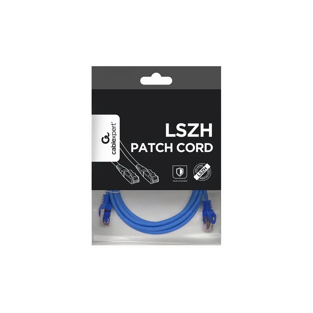 Патч-корд Cablexpert 1м S/FTP Cat 6A CU LSZH blue (PP6A-LSZHCU-B-1M) - фото 4
