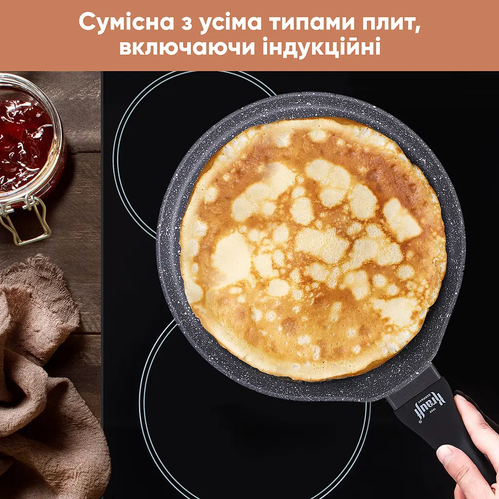 Набір сковорідок Fry Power 24см, 26см та 28см + Ємності для олії або оцту Krauff Olivenol - фото 8