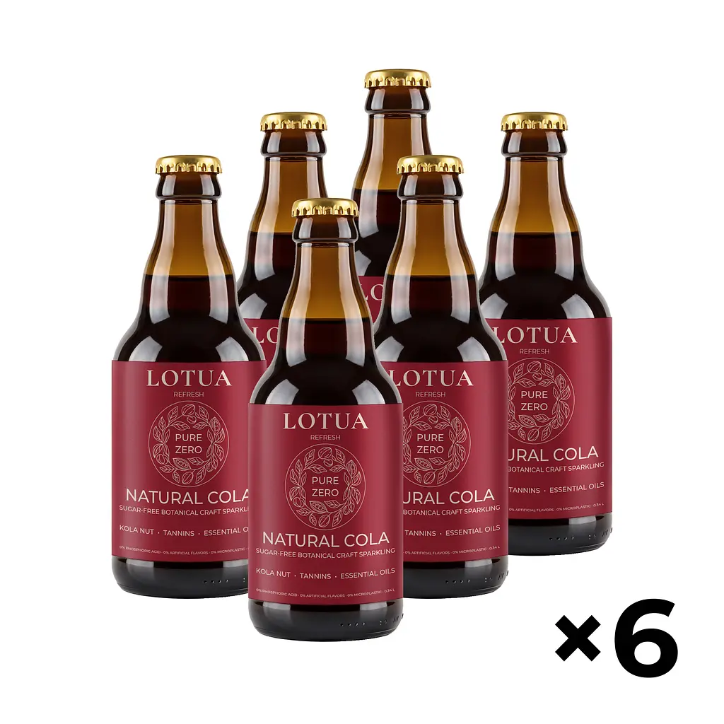 Крафтовий напій сильногазований без цукру "LOTUA REFRESH. NATURAL COLA. PURE ZERO", 6 шт. 340 мл