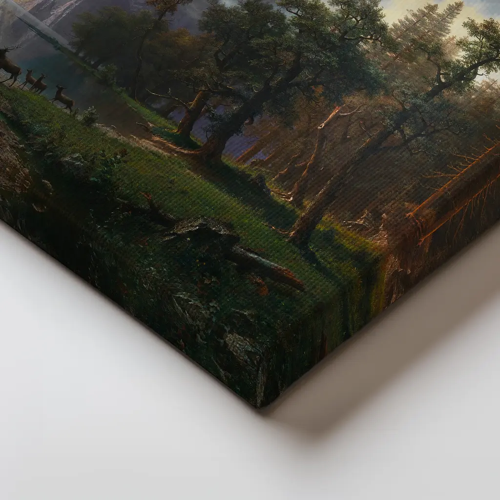 Интерьерная картина Среди гор Сьерра-Невада, Альберт Бирштадт, Albert Bierstadt, репродукция картины, 60×90 см (id7002) - фото 4