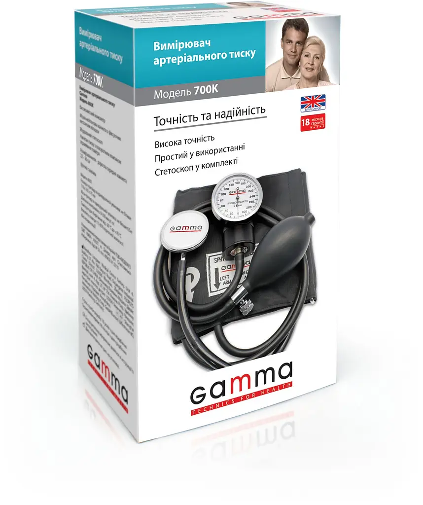 Тонометр механічний Gamma 700К зі стетоскопом - фото 3