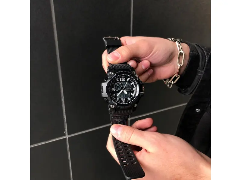 Чоловічий наручний годинник 1283 All Black. Skmei acs0030825 - фото 4