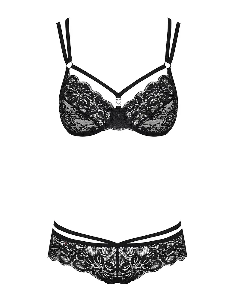 Комплект білизни Obsessive 860-SET-1 S/M чорний - фото 5