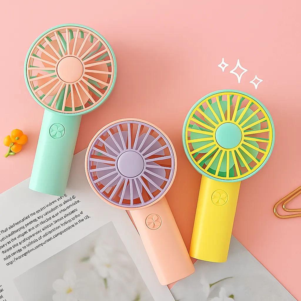 Ручний міні вентилятор USB портативний в асортименті | Mini Fan Yi Yang Жовтий (6926577891121) - фото 3