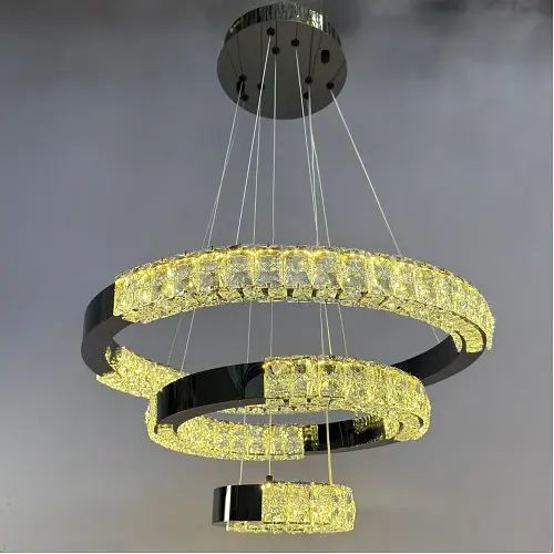 Люстра Linisoln 7968-60*40*20 BK метал, кришталь, LED, чорний, 1 лампа - фото 3