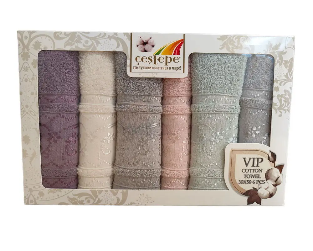Набір кухонних турецьких рушників із 6 штук Cestepe Vip Cotton Beril 30х50
