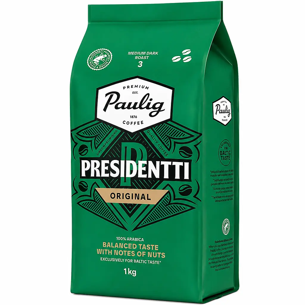 Кава зернова Paulig Presidentti Original Strong 1 кг (758199) - фото 2