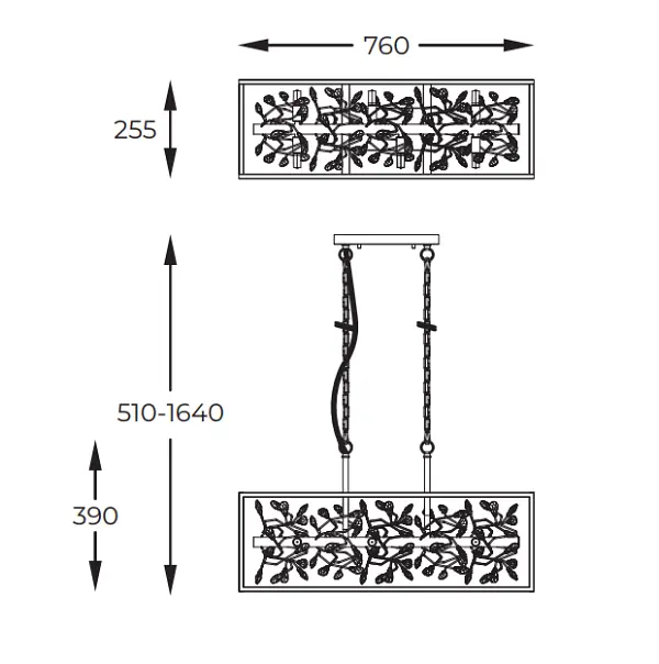 Підвісна люстра SPRING P0578-06C-V7V7 Zuma Line - фото 2