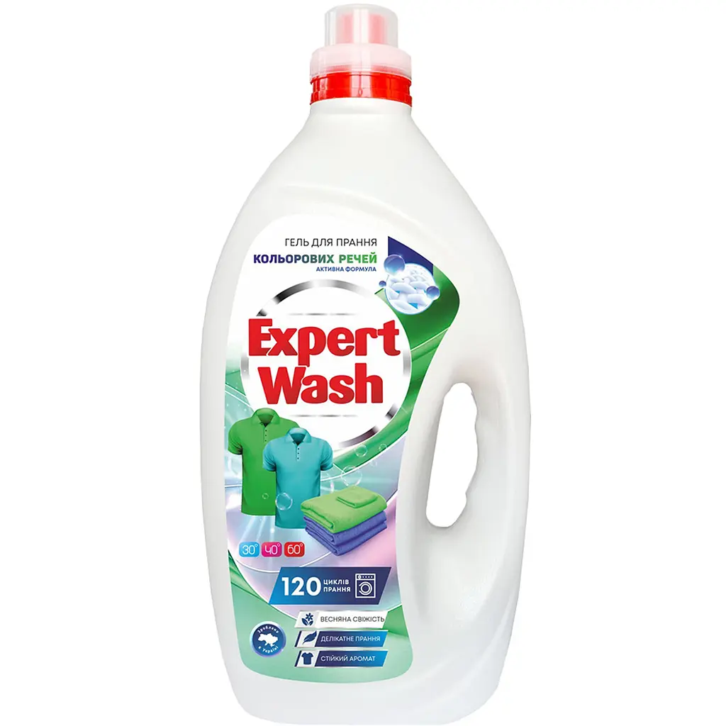 Гель для прання кольорових речей Expert Wash Весняна свіжість 6 л