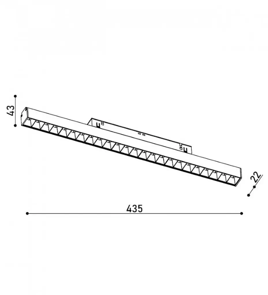 Светильник магнитный трековый KLOODI KDMG-LINE435 DL 24W 4K WH - фото 3