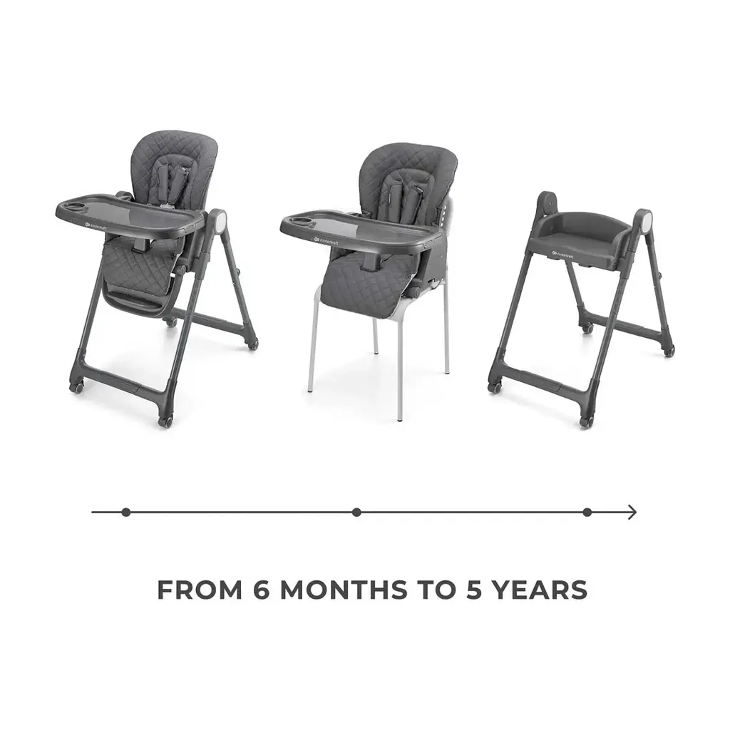 Стілець для годування Kinderkraft Tulo Grey (5902533928798) - фото 4