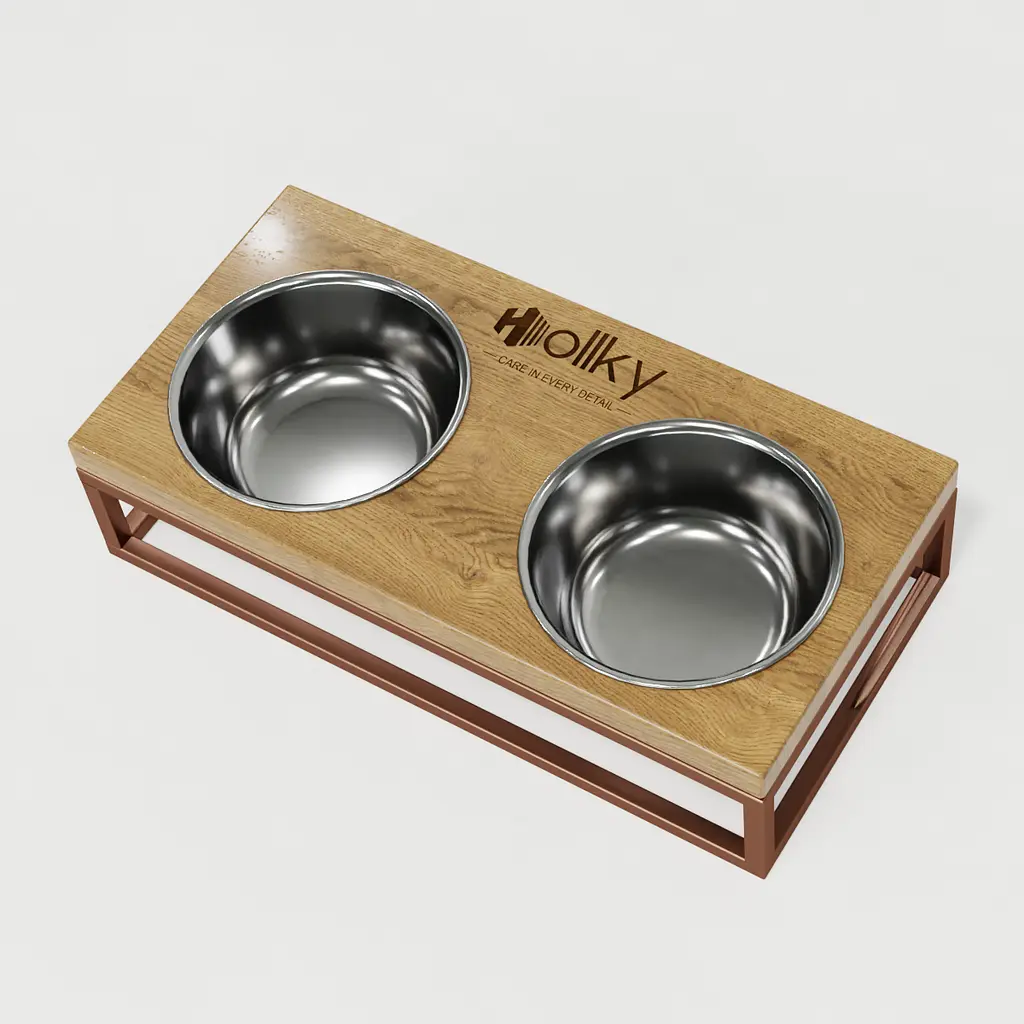 Hollky Base S — миски на подставке для маленьких собак и кошек (2 × 0,45 л) - фото 8