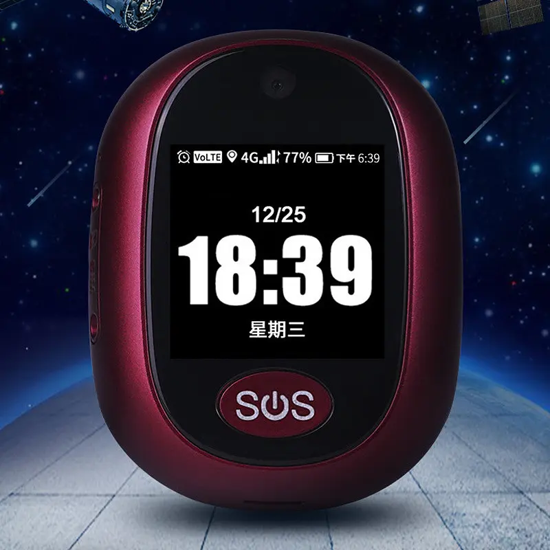 Трекер GPS V45 Tracker Pendant with display SIM (4GLTE with 2GGSM fallback) 600mAh Red - фото 2