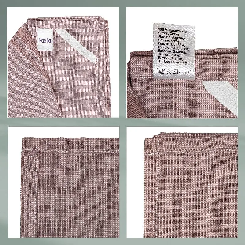 Кухонний рушник KELA Tia, колір нуга зі смужкою, 70x50 см - фото 3