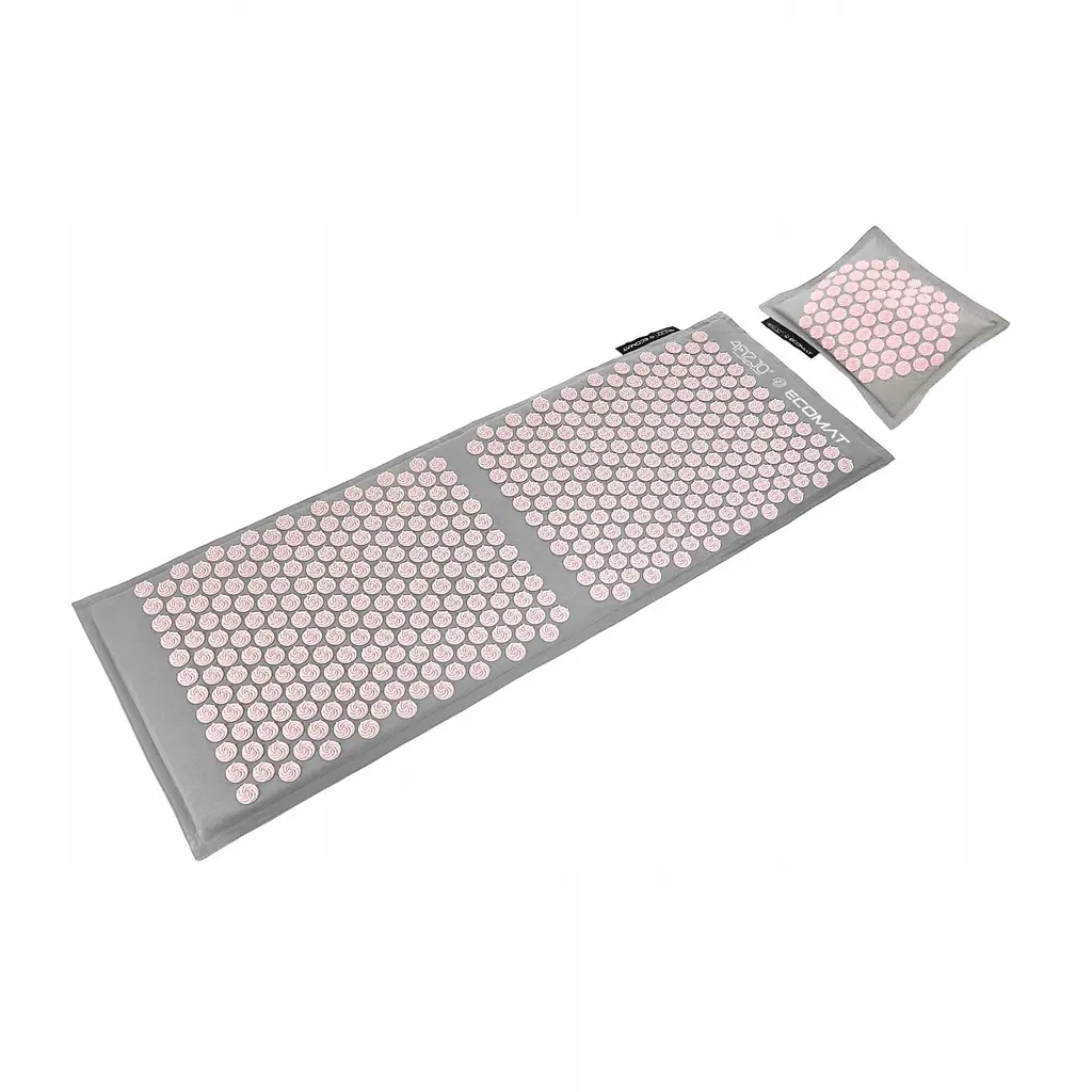 Килимок акупунктурний з подушкою 4FIZJO Eco Mat XL Аплікатор Кузнєцова 4FJ0515 Grey/Pink (P-5907739313607) - фото 6
