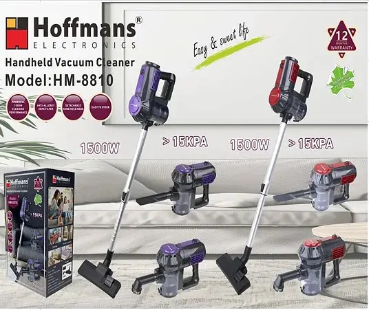 Пилосос Hoffmans HM-8810 1500 Вт • Вертикальний контейнерний пилосос 2 в 1 з HEPA-фільтром і 3 насадками - фото 2