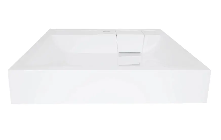 Раковина на стиральную машину Qtap Arvin 59x59x115 мм. квадратная, без донного клапана QTARV2365WHI48575 - фото 2