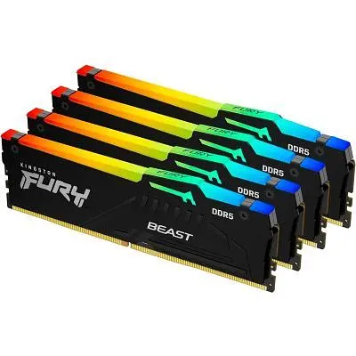 Модуль пам'яті для комп'ютера DDR5 128GB (4x32GB) 5600 MHz Beast RGB XMP Kingston Fury (ex.HyperX) (KF556C40BBAK4-128) - фото 2