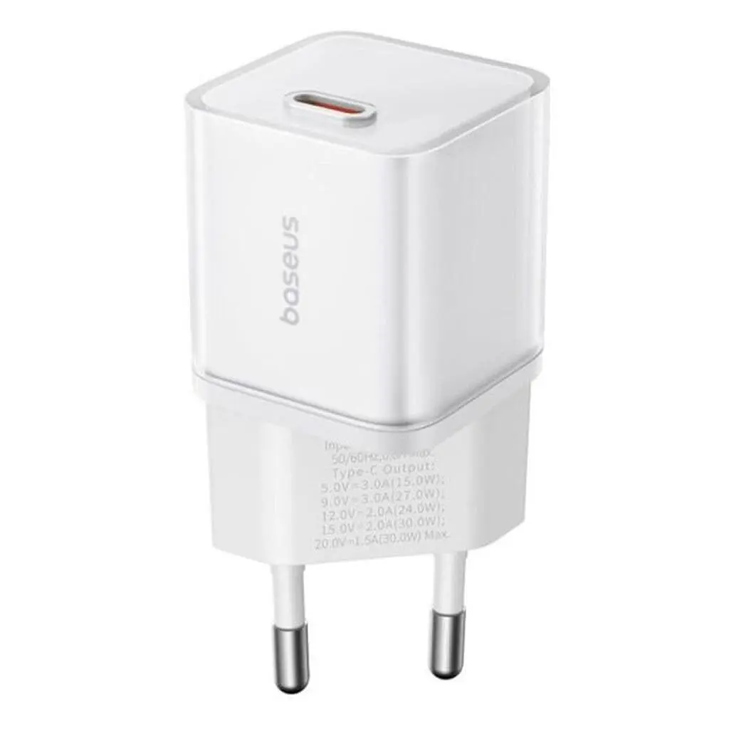 Зарядное устройство адаптер Baseus GaN 5S Fast Charger 30 W P10162504213-00 белый - фото 3