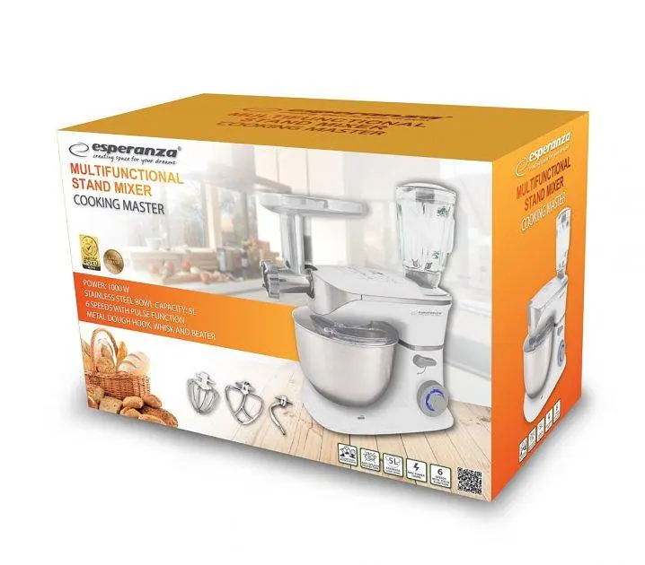 Кухонний комбайн-тестоміс 3 в 1 Esperanza EKM025 Cooking Master 5 л - фото 5