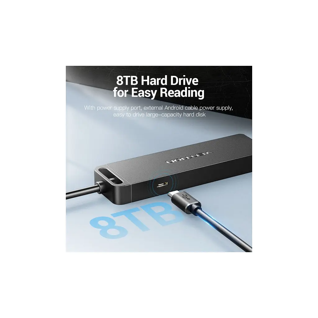 Концентратор VENTION USB 2.0 to 4xUSB 2.0 black (CHMBB) - фото 4