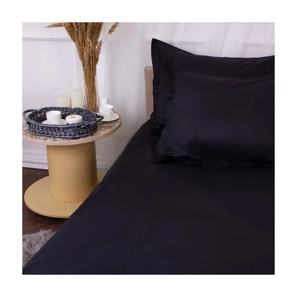 Постільна білизна MirSon Poplin Line 099 Black 110x140 (2200006277378) - фото 4