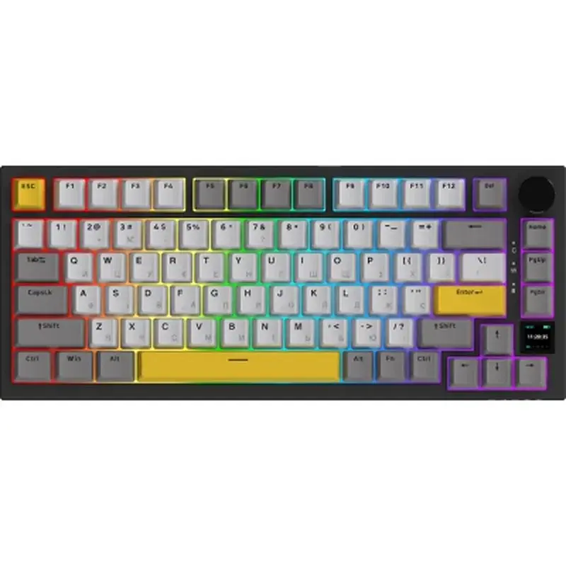 Клавіатура Ajazz AK820 Pro Flying Fish Switch Black RGB USB/Wireless/Bluetooth UA Black (AK820PRO-FF-BGY) - фото 2