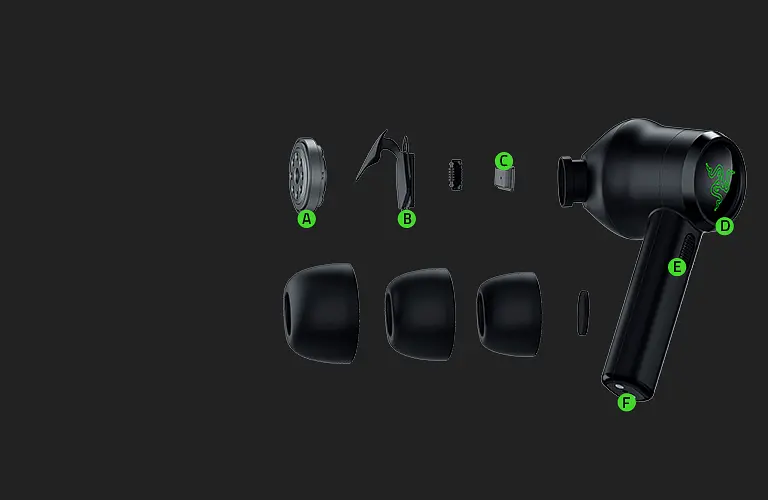 Навушники Razer Hammerhead True WL Pro Mic Black (RZ12-03440100-R3G1) - фото 7