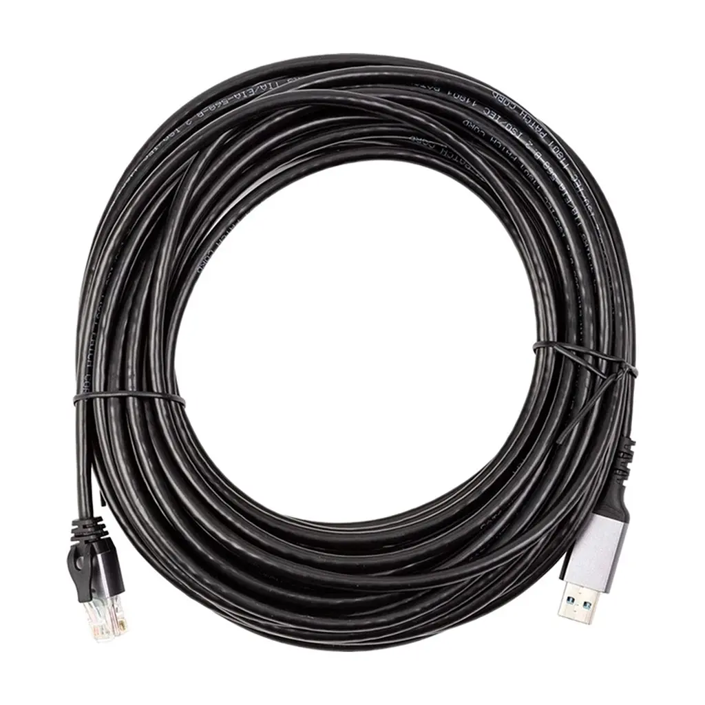 Кабель для передавання даних PowerPlant USB AM to RJ45 Ethernet CAT6 UTP 15.0m (CA915026)