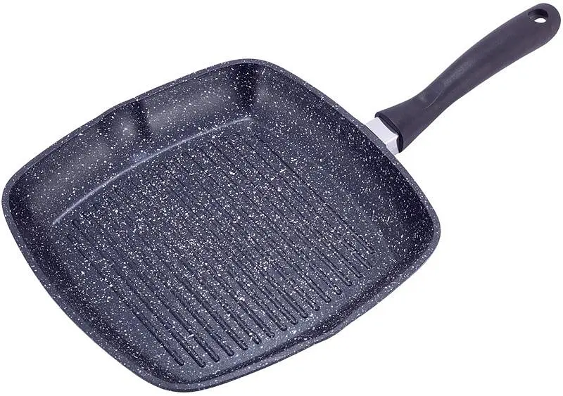 Сковорода-гриль Grill Pan зі скляною кришкою Kamille 28х28х4,5 см kuh0011142 - фото 3